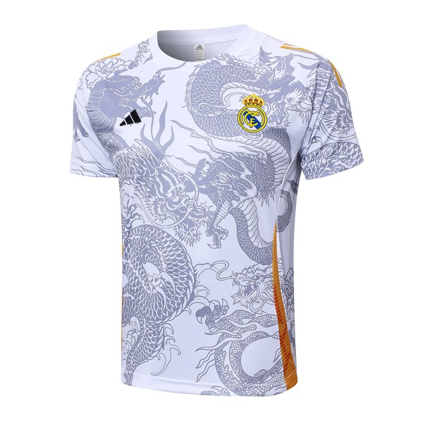 Trikot Trainingsshirt Real Madrid 2024-2025 Weiß Grau 2